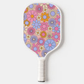 Retro Floral Monogram Pickleball Paddle  ピックルボールラケット (裏面)