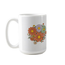 Retro Floral Mug – Vintage Daisy & Wildflowers 