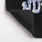 Retro Floral Neuro Nurse Neurology Neurologist Rn  マウスパッド (コーナー)