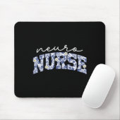 Retro Floral Neuro Nurse Neurology Neurologist Rn  マウスパッド (マウス)