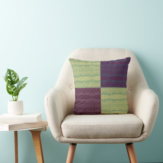 Retro Floral Patchwork Pattern クッション (椅子)