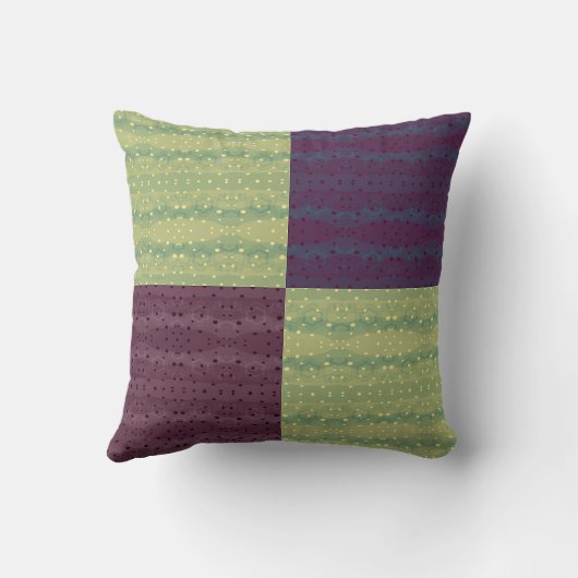 Retro Floral Patchwork Pattern クッション (裏面)