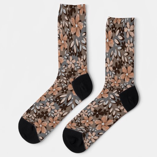 Retro floral pattern. ソックス (左)