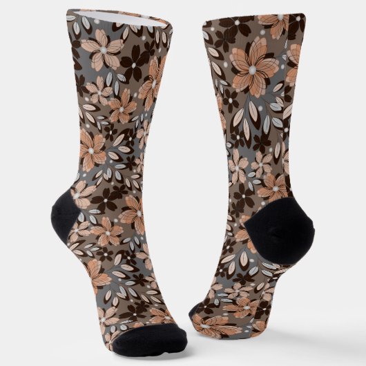 Retro floral pattern. ソックス (傾斜あり)