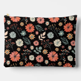 Retro Floral Seamless Pattern Vintage Inspired  アクセサリーポーチ