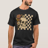 Retro Floral Skeleton Shirt | Spooky Season Shirt Tシャツ (正面)