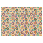 Retro Floral Tablecloth 60s Pastel Style Accent テーブルクロス (正面(横))