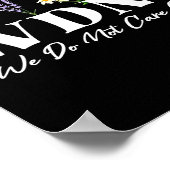 Retro Floral Wdnc We Do Not Care Club ポスター (角)