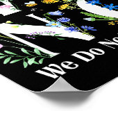 Retro Floral Wdnc We Do Not Care Club Men Women ポスター (角)