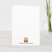 Retro Florida Christmas Flamingo Custom Family カード (裏面)