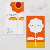 RETRO FLOWER BUSINESS CARD 名刺 (正面/裏面)