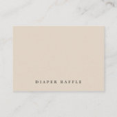 Retro Flower Diaper Raffle Baby Shower Enclosure エンクロージャーカード (裏面)