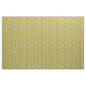 Retro Flower Hexagon Pattern - Yellow and Blue ファブリック (ファットクウォーター)