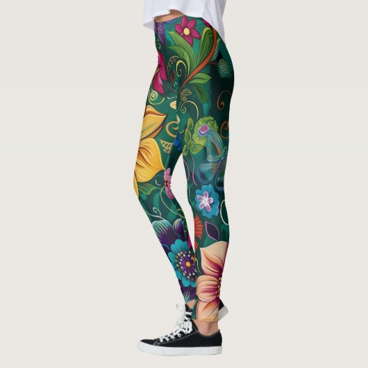 Retro Flower Leggings レギンス (左)