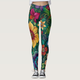 Retro Flower Leggings レギンス