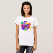 Retro Flower Power 60s 70s Floral Slogan T-Shirt Tシャツ (正面フル)