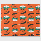 Retro flowers and leaves seamless pattern.  ラッピングペーパー (フラット)