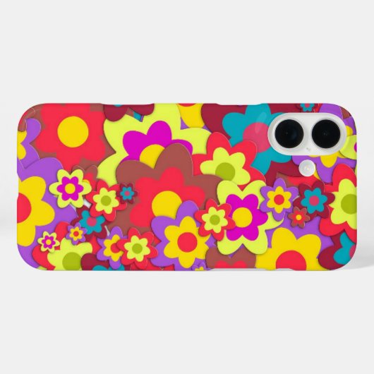 RETRO FLOWERS IPHONE OTTER BOX CASE  Case-Mate iPhoneケース (裏面 (横))
