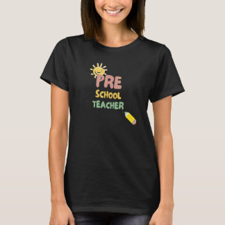 Retro Flowers Kindergarten Preschool Teacher Idea  Tシャツ