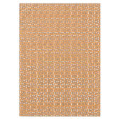 Retro Flowers Tablecloth Brown Terracotta Style テーブルクロス (正面)