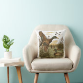 Retro-Flying-Mallard-Duck-Hunting,  クッション (椅子)