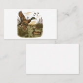 Retro-Flying-Mallard-Duck-Hunting,  名刺 (正面/裏面)