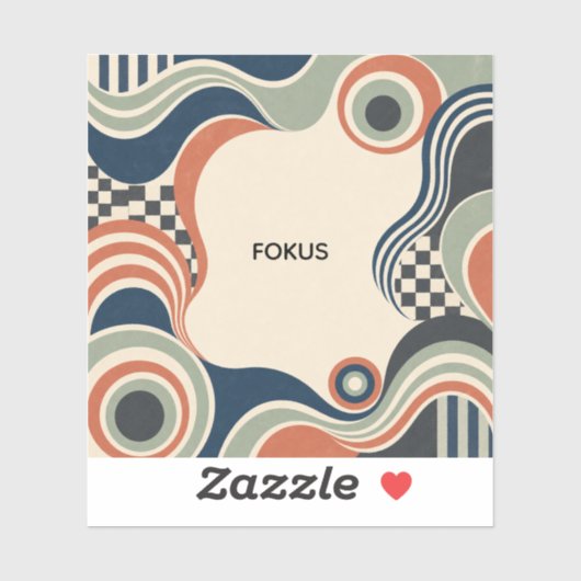 Retro Focus Vinyl-Sticker – 70er Geometrie シール (シート)