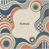 Retro Focus Vinyl-Sticker – 70er Geometrie シール (正面)