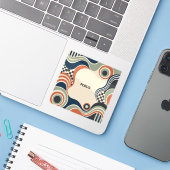 Retro Focus Vinyl-Sticker – 70er Geometrie シール (ノートパソコンとiPhone)