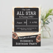 Retro Football All Star 1st Birthday 招待状 (スタンド正面)