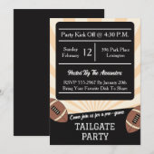 Retro Football Tailgate Party 招待状 (正面/裏面)