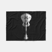 Retro Forest Funny Nature Guitar Clic Music  フリースブランケット (正面(横))