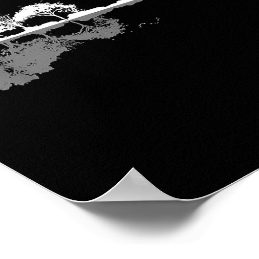 Retro Forest Funny Nature Guitar Clic Music  ポスター (角)