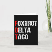 Retro Foxtrot Delta Taco Trump Always Chickens Out カード (正面)