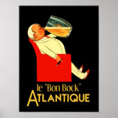 Retro French Beer ad Le Bon Bock (new) ポスター (正面)