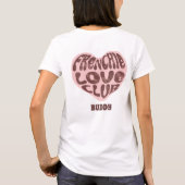Retro Frenchie Love Club Custom Dog Name Tee Tシャツ (裏面)