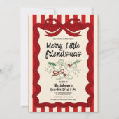 Retro Friendsmas Party 招待状 (正面)