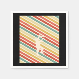 Retro Frisbee Disc スタンダードカクテルナプキン