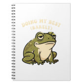 Retro Frog Bare Minimum Lined Notebook ノートブック (正面)