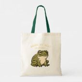 Retro Frog Barely Trying Canvas Tote Bag トートバッグ (裏面)