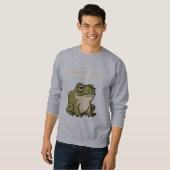 Retro Frog Barely Trying Men’s Sweatshirt スウェットシャツ (正面フル)