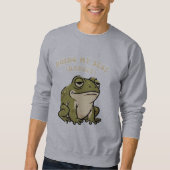 Retro Frog Barely Trying Men’s Sweatshirt スウェットシャツ (正面)