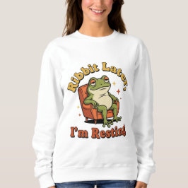 Retro Frog Chill Quote Women’s Sweatshirt スウェットシャツ