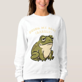 Retro Frog Doing My Best Women’s Sweatshirt スウェットシャツ