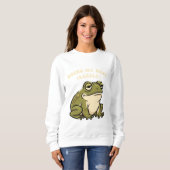 Retro Frog Doing My Best Women’s Sweatshirt スウェットシャツ (正面フル)