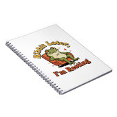 Retro Frog Funny Quote Lined Notebook ノートブック (右側)