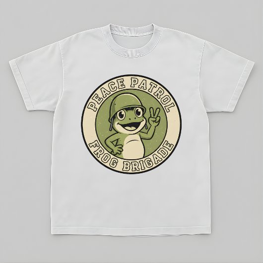 Retro Frog Mascot Tee – Peace Patrol Design Tシャツ