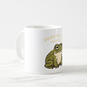 Retro Frog Minimal Effort White Mug コーヒーマグカップ (正面左)