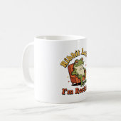Retro Frog Relax Humor White Coffee Mug コーヒーマグカップ (正面左)