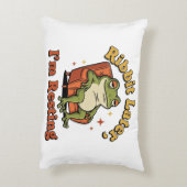 Retro Frog Relax Quote Rectangular Pillow アクセントクッション (裏面(縦))